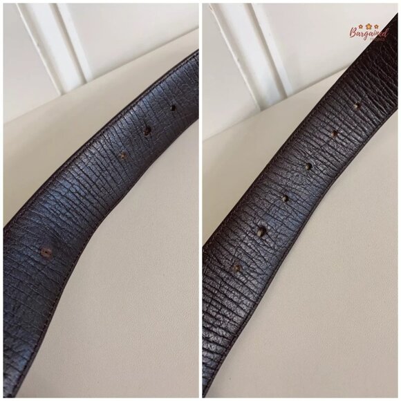 Auth Gucci Dark Brown GG Plus Monogram Interlocking G Buckle Belt Size 85/34 - Picture 12 of 14